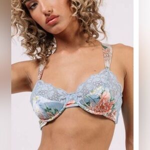 We Are HAH After Hours Bra 30-38B  Kyoto Kimono French Blue print  
Free People